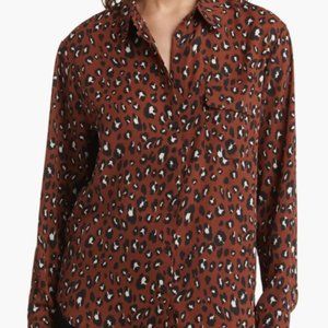 Pleione Women’s Leopard Print Blouse in Size Small